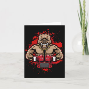 Carte Boxe Pit Bull Aime Pitbulls Entraînement Chien Ani
