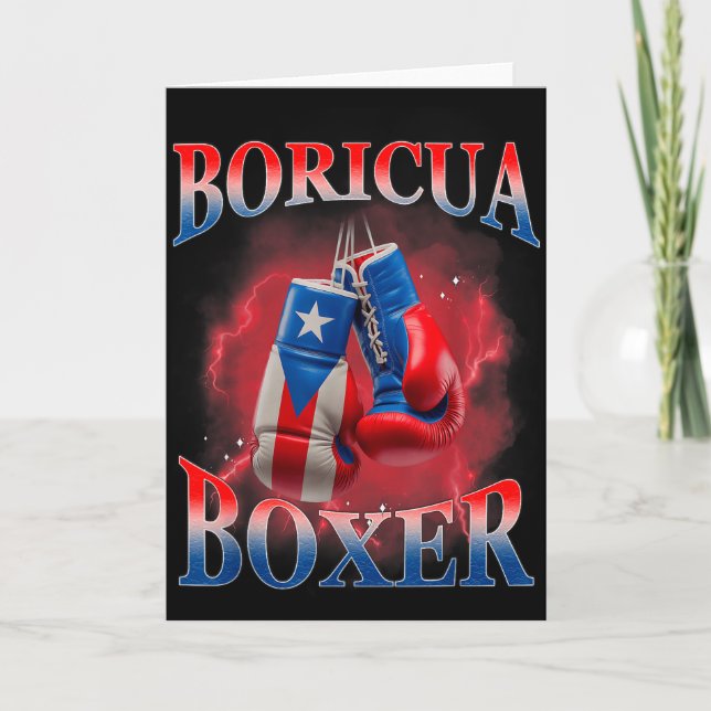 Carte Boxe Porto Rico Boricua Boxeur Porto Ricain  (Devant)