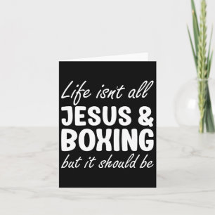 Carte Boxe Pour Hommes Ou Femmes J'Aime Boxer Et Jésus