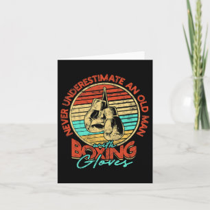 Carte Boxe Vieux Homme - Vintage 1
