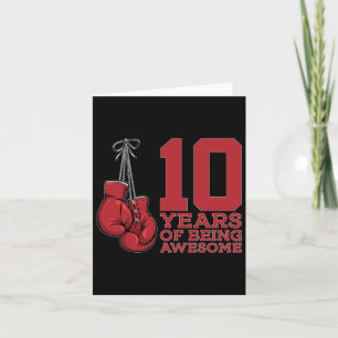 Carte Boxer 10 ans d'être merveilleux Boxer 10e annivers
