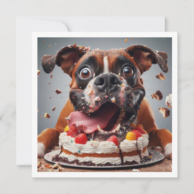 Carte Boxer, Boxer Anniversaire Invitation (Devant)