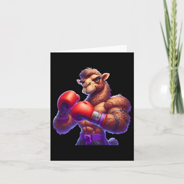 Carte Boxer Camel Boxer Kickboxer Mixed martial art Figh (Devant)