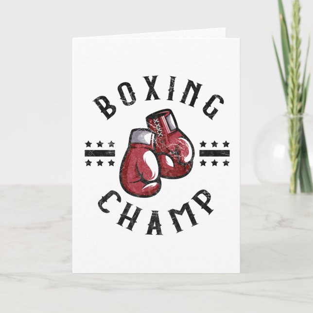 Carte Boxer Champ Martial Arts Boxer (Devant)