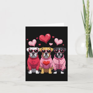 Carte Boxer Chien Valentines Jour Coeur Animaux Animaux 