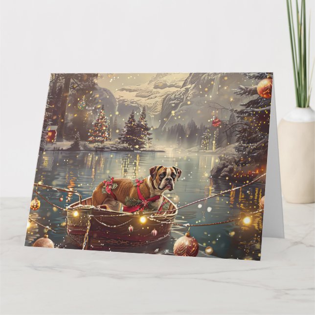 Carte Boxer Christmas Festive Voyage (Devant)
