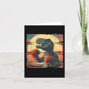 Carte Boxer Dinosaur Boxing Dino Kickboxing T-rex Boxing