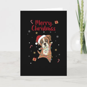 Carte Boxer Dog Christmas Snow Winter Animals Dogs