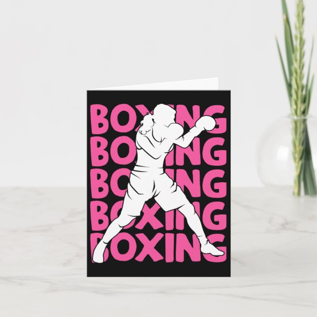 Carte Boxer Femmes Filles Enfants 1 (Devant)