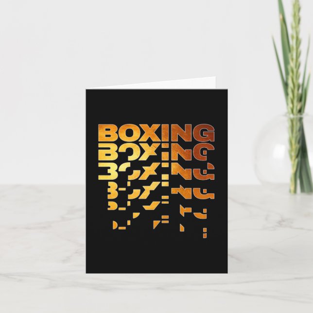 Carte Boxer Graphisme Word Art (Devant)