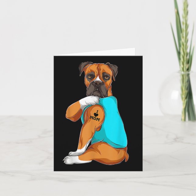 Carte Boxer I Love Maman Tattoo Vêtements, Chien Maman C (Devant)