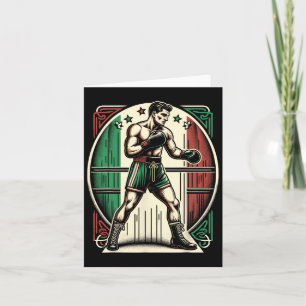 Carte Boxer italien - Drapeau de boîte Vintage Italie