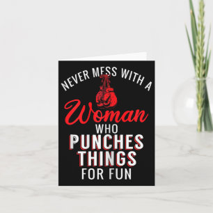 Carte Boxer Ne Met Jamais Le Mess Avec Une Femme Qui Pun