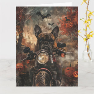 Carte Boxeur à moto Halloween effrayant
