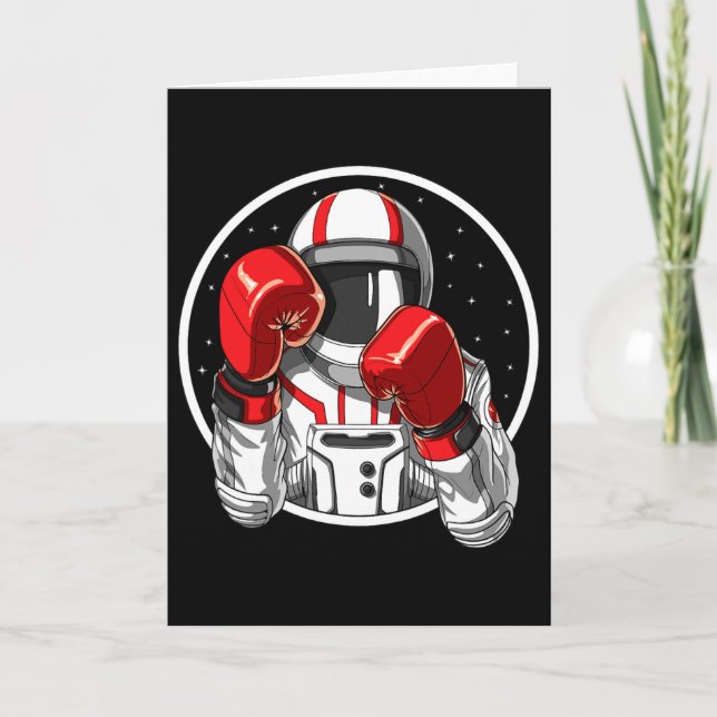 Carte Boxeur de Muay Thai de boxe astronautique Kickboxi (Devant)