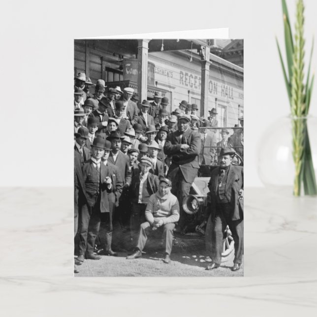 Carte Boxeur Jack Johnson et entraîneurs, les années (Devant)