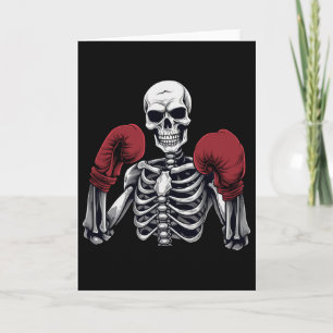 Carte Boxeur squelette Boxe Kickboxing Halloween Arts ma