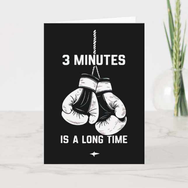 Carte Boxing Kickboxing Boxer 3 Minutes Is A Long Time F (Devant)