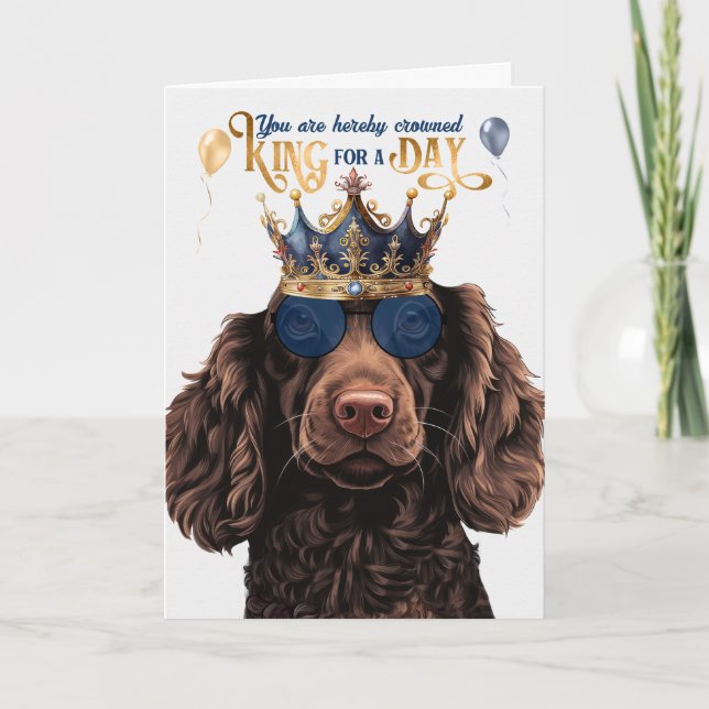 Carte Boykin Spaniel Chien King pour jour drôle Annivers (Devant)