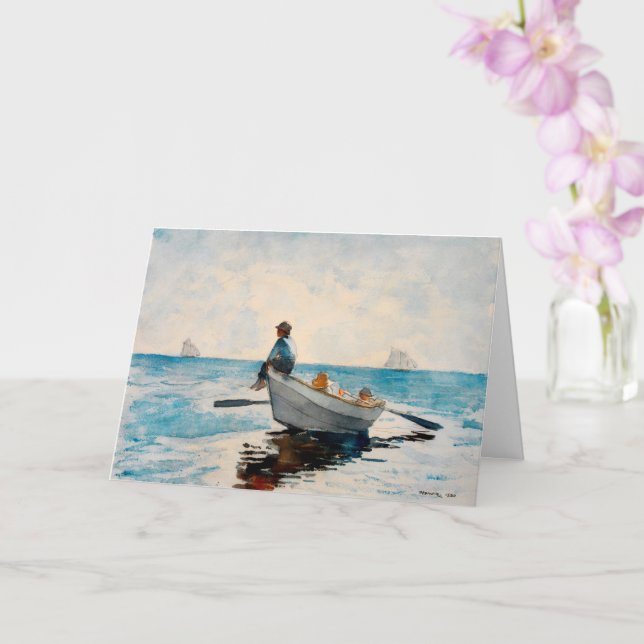 Carte Boys in a Dory par Winslow Homer, Art Nautique (Orchidée)