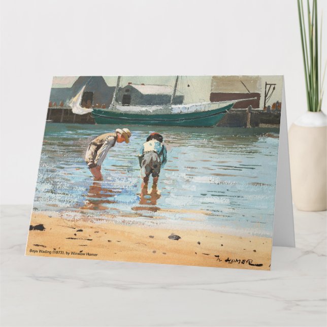 Carte Boys Wading (1873) Par Winslow Homer (Devant)