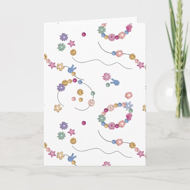 Carte Bracelet d'amitié fille Motif de bijoux (Devant)