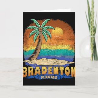 Carte Bradenton Floride Souvenir en détresse vintage 