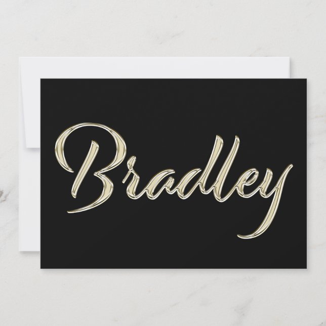 Carte Bradley White Gold Handwriting (Devant)