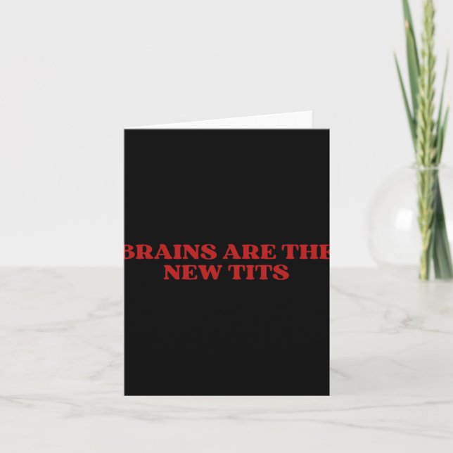 Carte Brains Are The New Y2k Aesthetic Funny Feminist  (Devant)