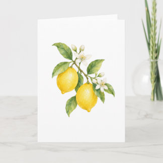 Carte Branche de citronnier en fleurs