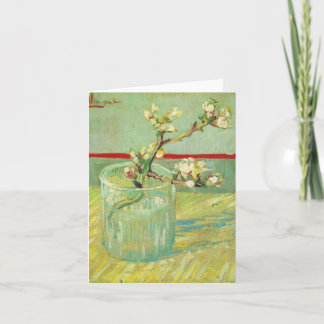 Carte Branches de fleurs d'amandes en verre Van Gogh Art