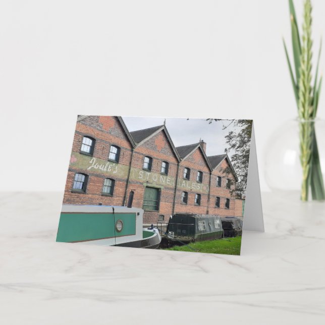 Carte Brasserie Canalside et bateaux de petite taille. (Devant)