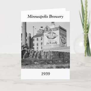 Carte Brasserie de Minneapolis, les années 1930