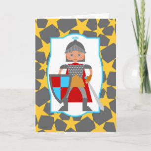 Carte Brave Knight Boy fête d'anniversaire