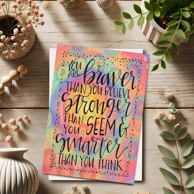 Carte Braver, Plus fort, Plus intelligent et plus inspir (Créateur téléchargé)