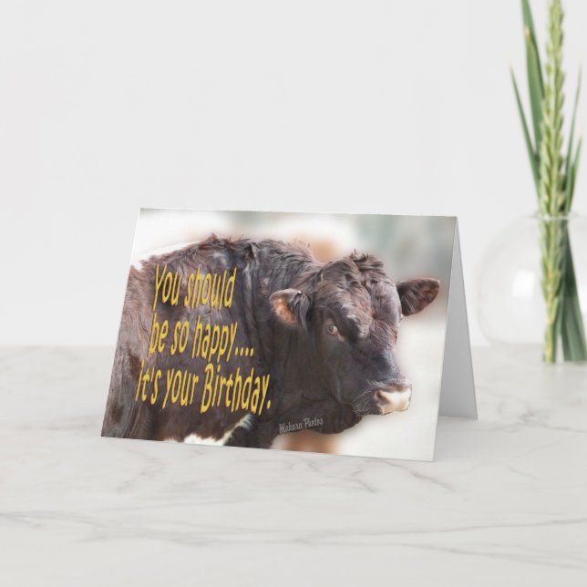 Carte Bravo Bull Birthday-personnaliser (Devant)