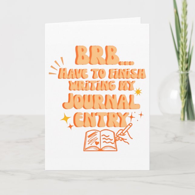 Carte BRB Dois Finir D'Écrire Mon Journal  (Devant)