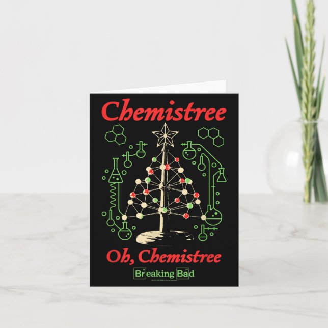 Carte Breaking Bad Oh Chemistree Noël Science Drôle (Devant)