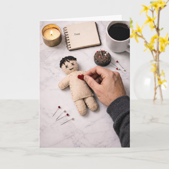 Carte Breaking Up Is Hard To Do Final Illustration (Fleur jaune)