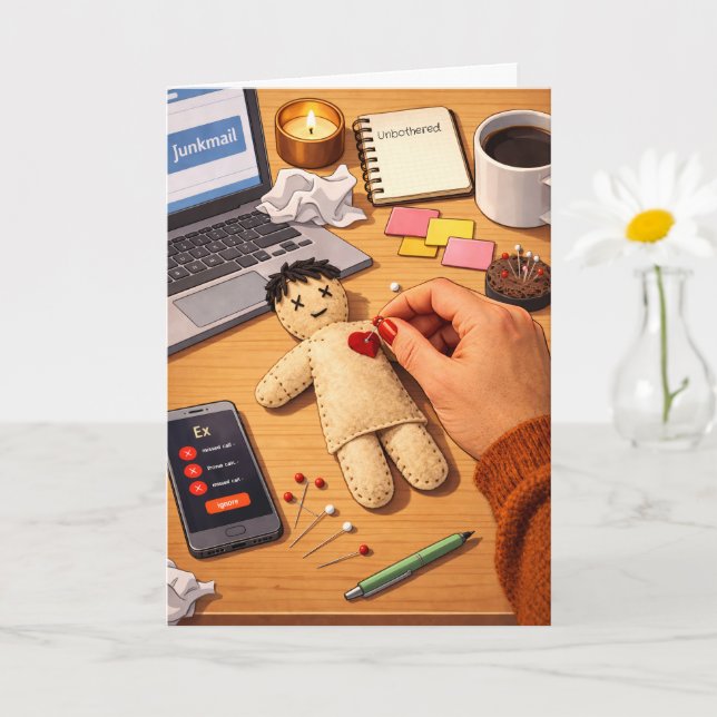 Carte Breaking Up Is Hard To Do Unbothered Illustration (Petite plante)