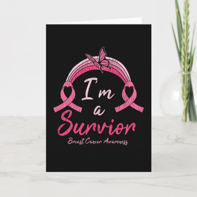 Carte Breast Cancer Awareness I'm A Survivor Women Gift (Devant)