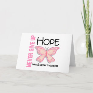 Carte Breast Cancer Never Give Up Hope Butterfly 4.1