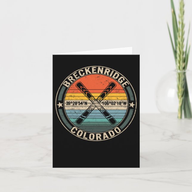 Carte Breckenridge Colorado Ski Mountain Snowboard (Devant)