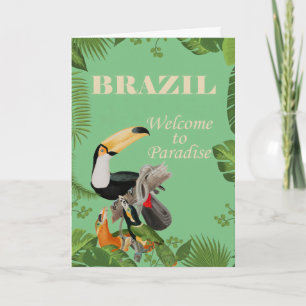 Carte Brésil, Bienvenue au Paradis,