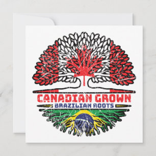 Carte Brésil Brésil Canada Drapeau des racines de l'arbr
