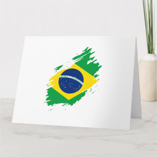 Carte Brésil Drapeau Déchiré Fierté Nationale Sport Fans