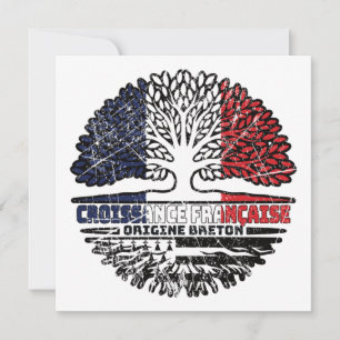 Carte Bretagne Breton France Arbre Drapeau