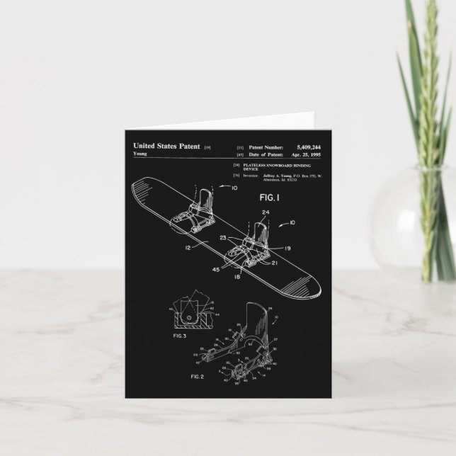 Carte Brevet de snowboard vintage 1995 (Devant)