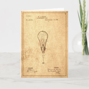 Carte Brevet Edison Bulbe