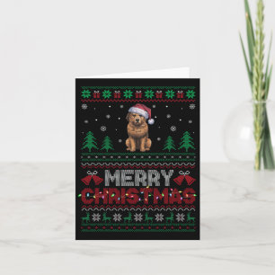 Carte Briard Amoureux de les chiens Santa Hat Feux de No